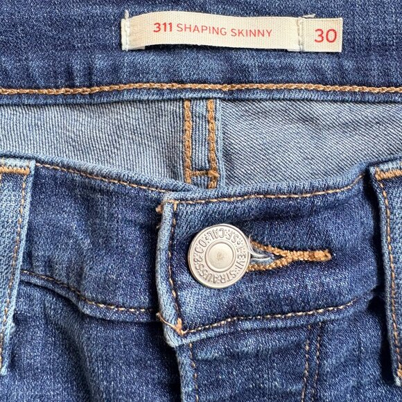 Levi Shaping Skinny Dark Wash Skinny Jeans - Picture 3 of 7